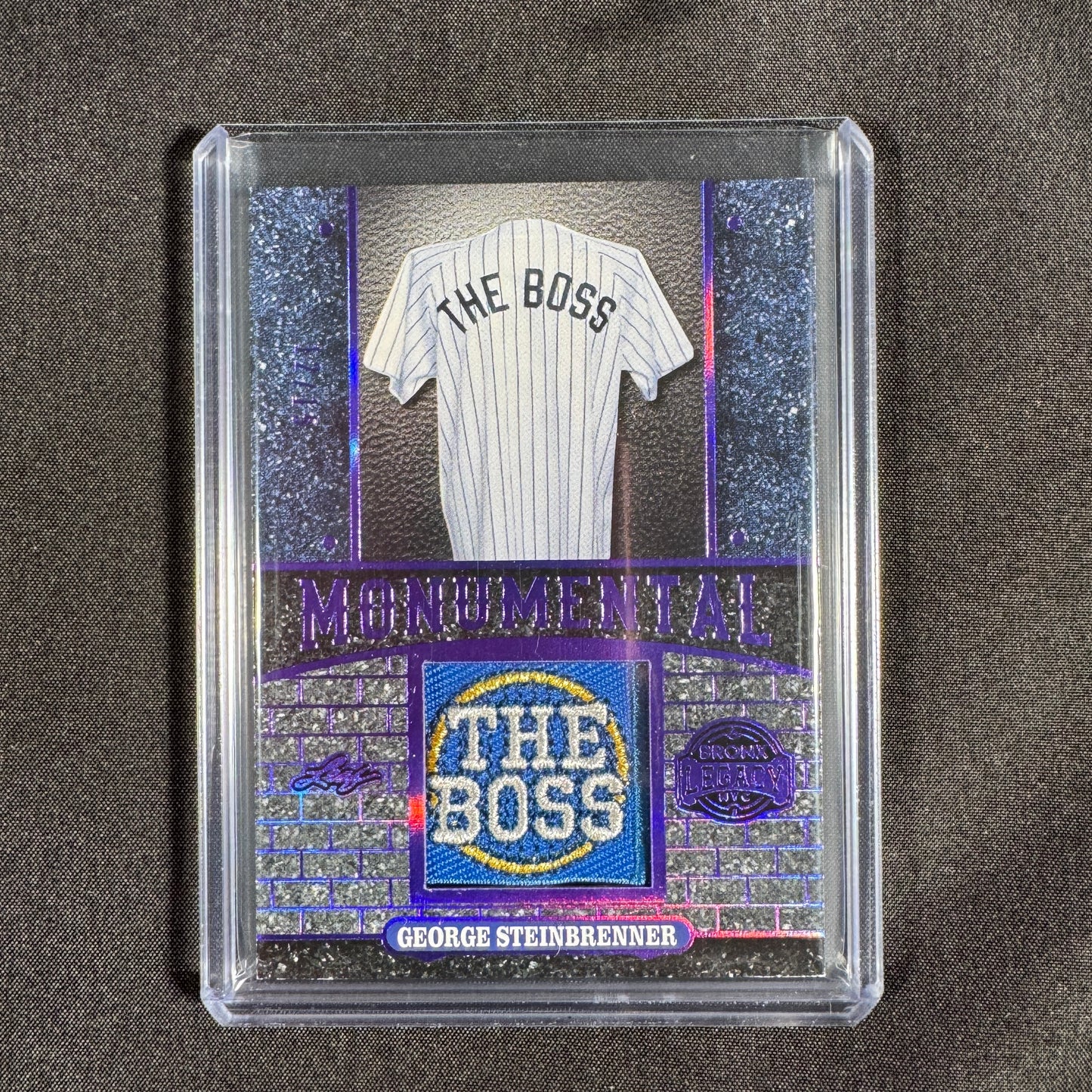 2024 George Steinbrenner The Boss Leaf Bronx Legacy Monumental Patch