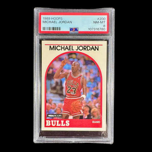 1989 Michael Jordan Hoops PSA 8