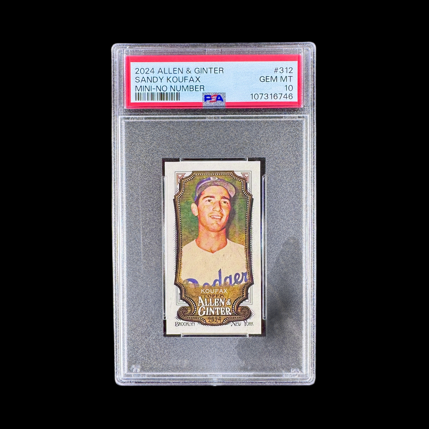 2024 Sandy Koufax Allen & Ginter mini PSA 10