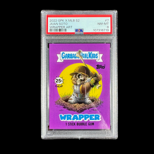 2022 Juan Soto GPKxMLB S2 Wrapper Art PSA 8
