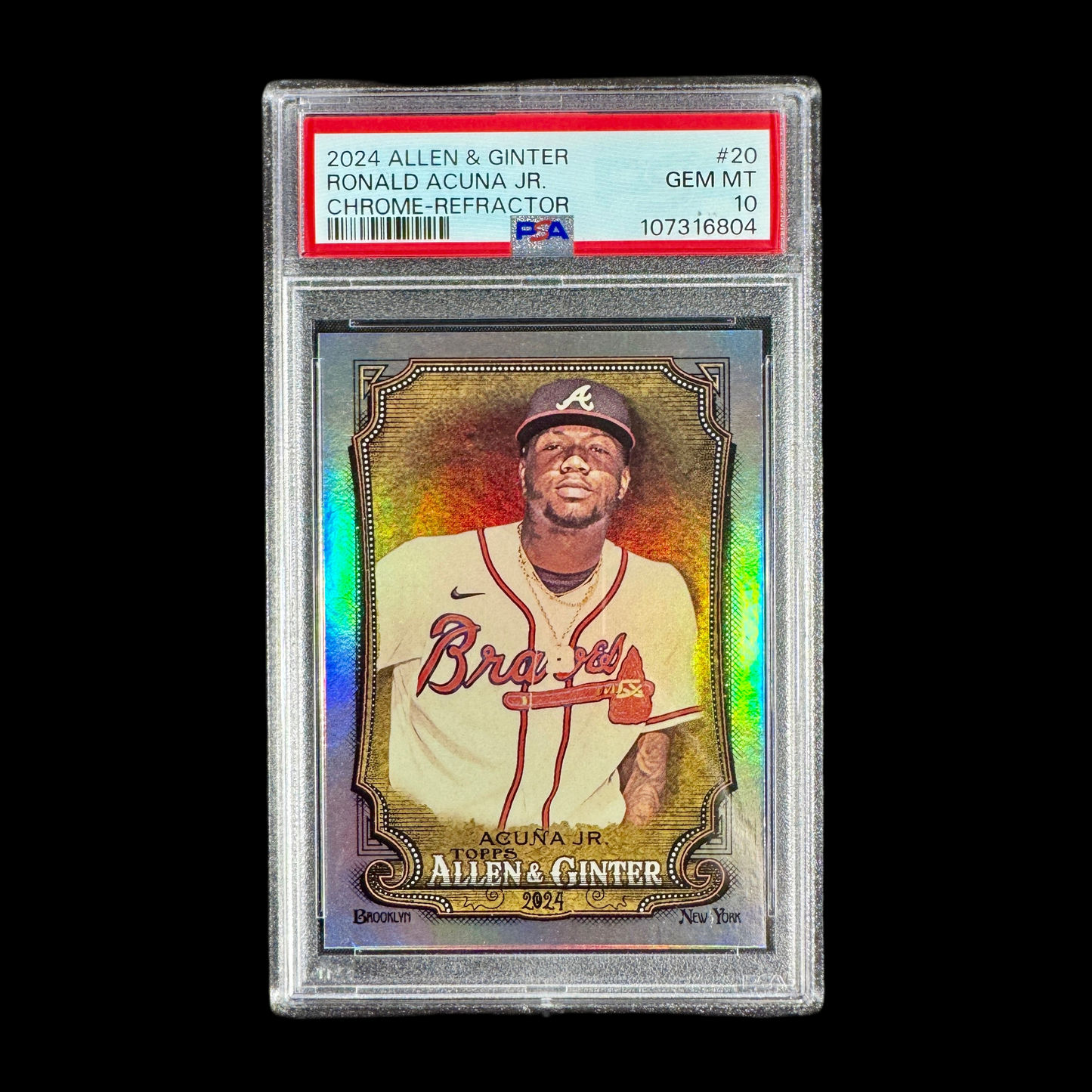 2024 Ronald Acuna Jr. Allen & Ginter Chrome Refractor PSA 10