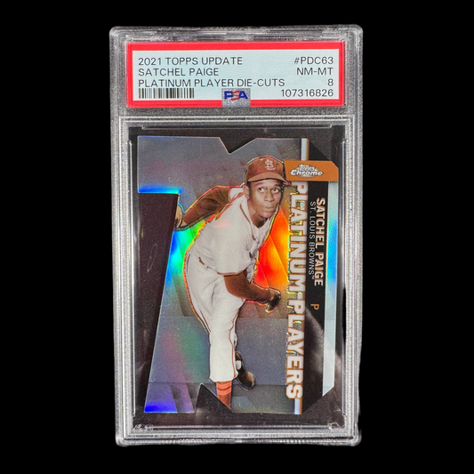 2021 Satchel Paige Topps Update Platinum Player Die Cuts PSA 8