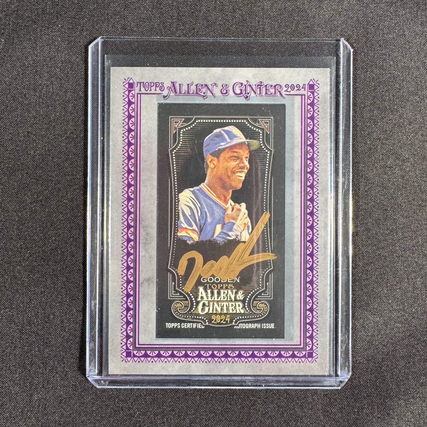 2024 Dwight Gooden Allen & Ginter Mini Framed Auto Black 4/5