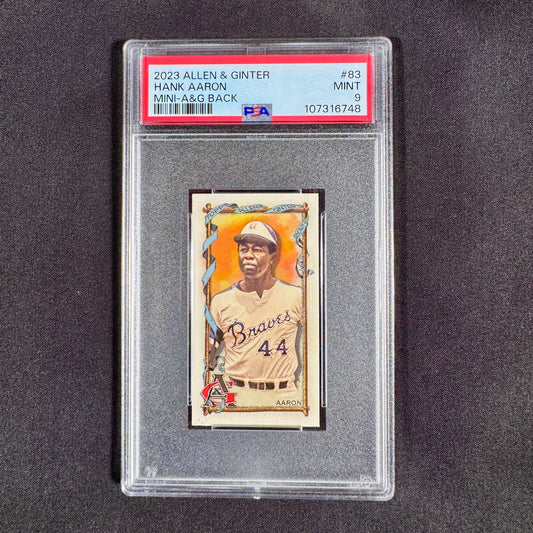 2023 Hank Aaron Allen & Ginter Mini A&G Back PSA 9