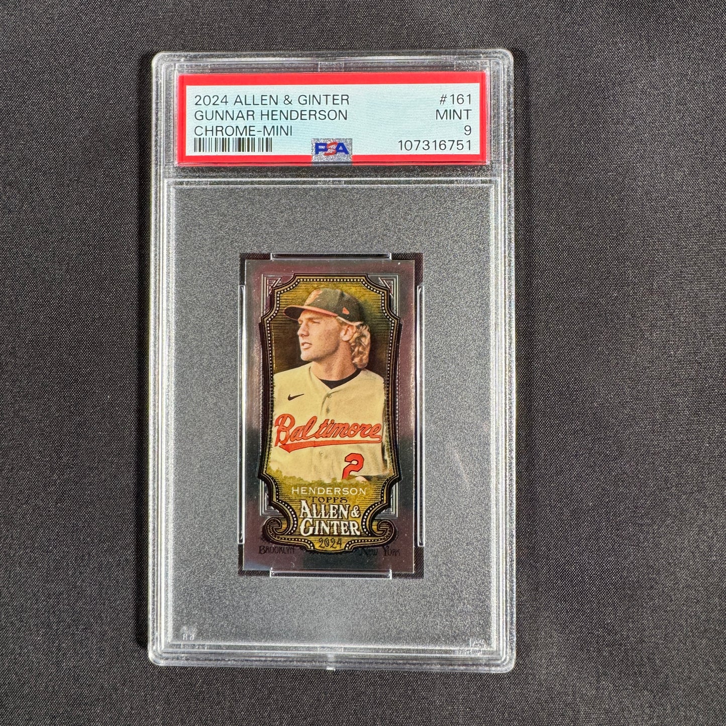 2024 Gunnar Henderson Allen & Ginter Chrome Mini PSA 9