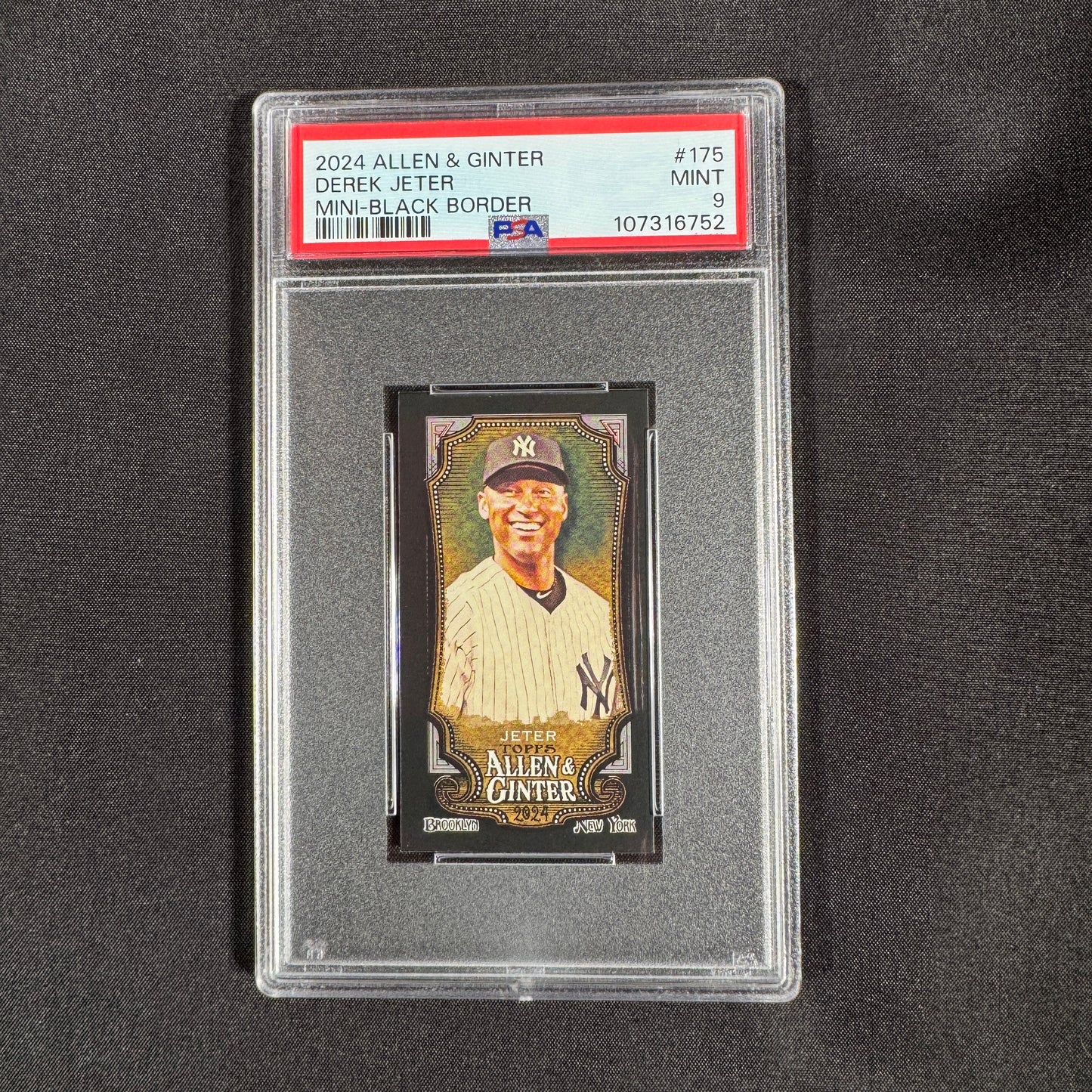 2024 Derek Jeter Allen & Ginter Mini Black Border PSA 9
