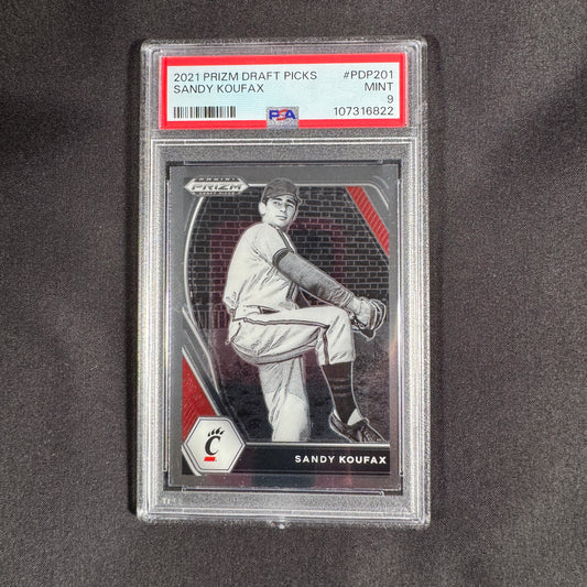 2021 Sandy Koufax Prizm Draft Picks PSA 9