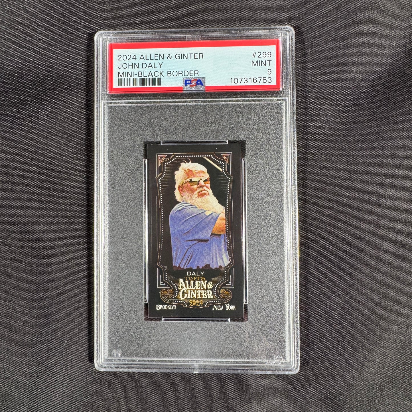 2024 John Daly Allen & Ginter Mini Black Border PSA 9