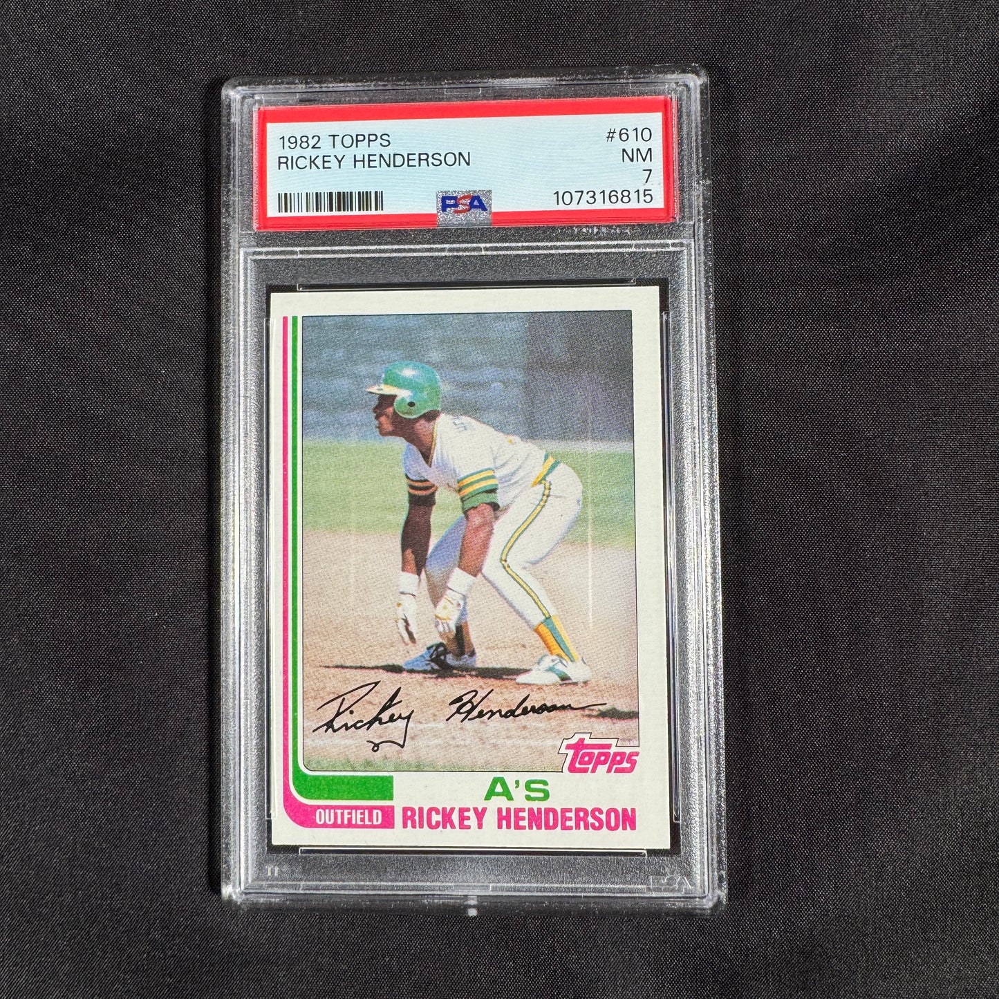 1982 Rickey Henderson Topps PSA 7