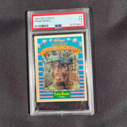 1991 Ernie Banks Kellogg's PSA 5