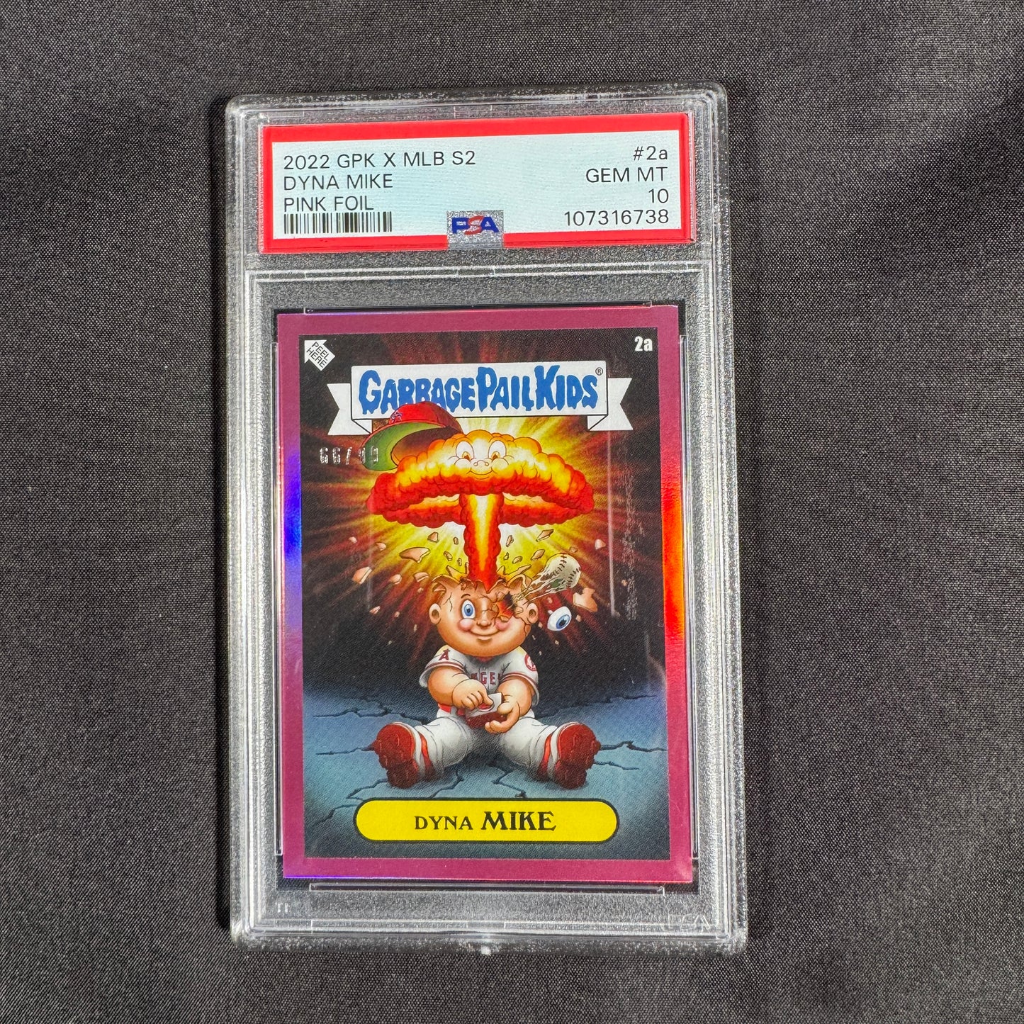 2022 Dyna Mike GPK x MLB Pink Foil 66/99 PSA 10