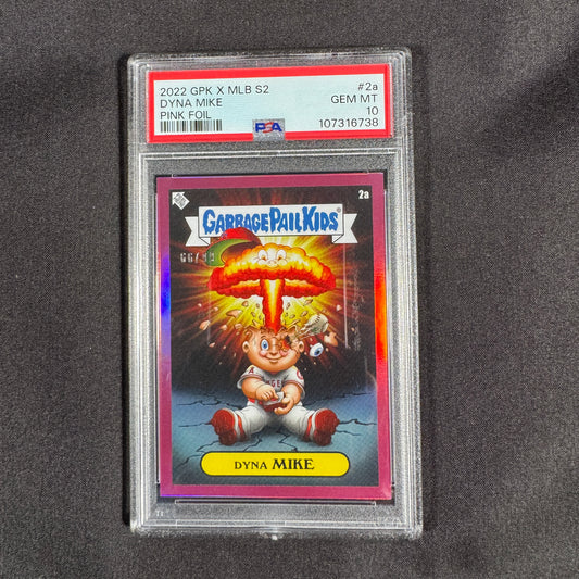 2022 Dyna Mike GPK x MLB Pink Foil 66/99 PSA 10