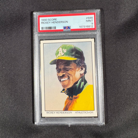 1990 Rickey Henderson Score PSA 9