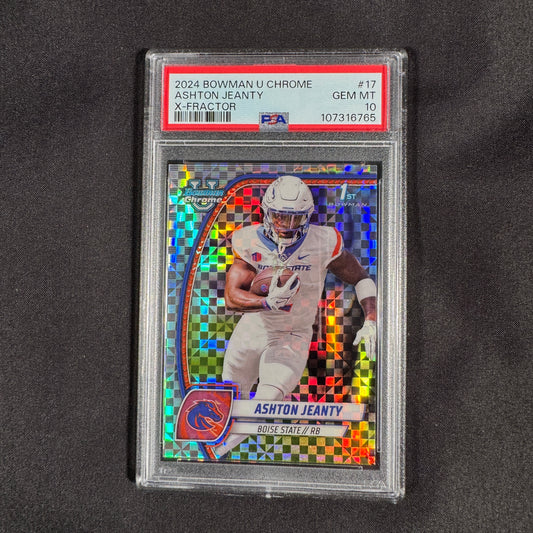 2024 Ashton Jeanty Boman U Chrome X-Fractor PSA 10