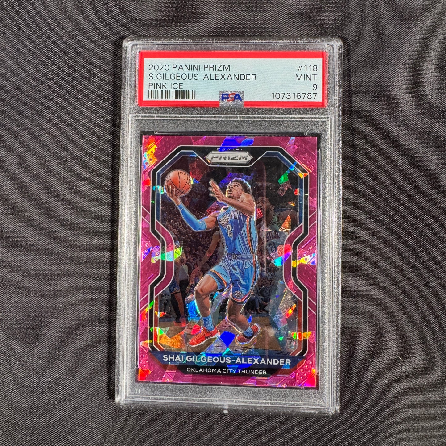 2020 Shai Gilgeous-Alexander Panini Prizm Pink Ice PSA 9