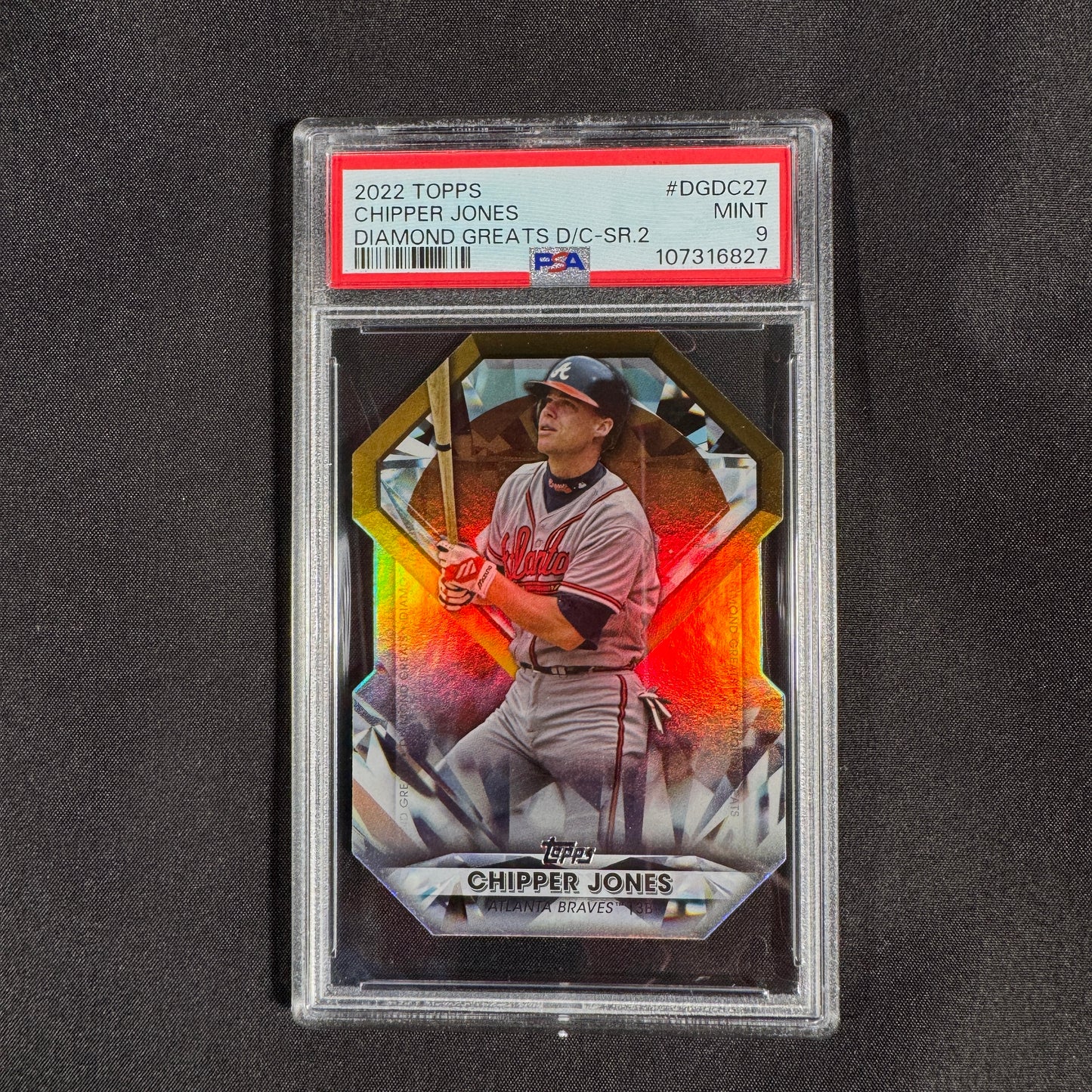 2022 Chippeer Jones Topps Diamond Greats PSA 9