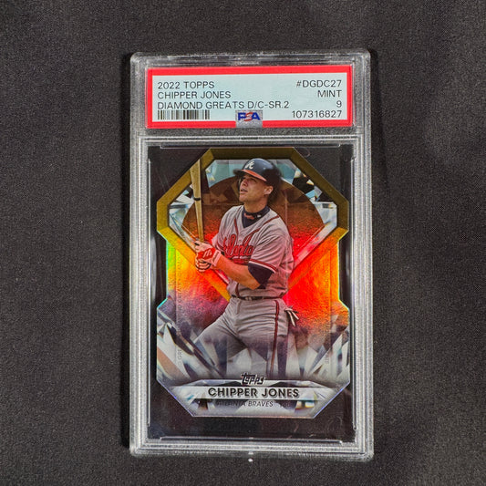 2022 Chippeer Jones Topps Diamond Greats PSA 9