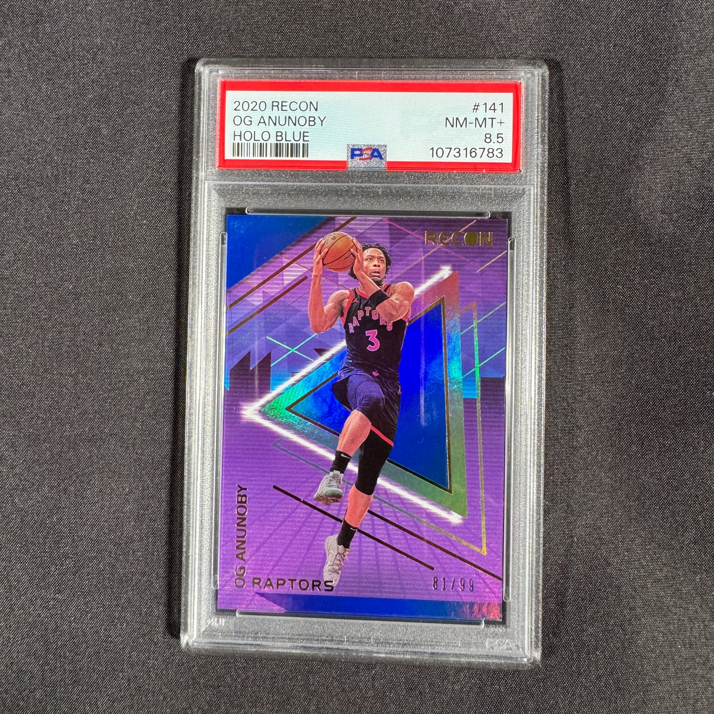 2020 Recon OG Anunoby Holo Blue 81/99 PSA 8.5